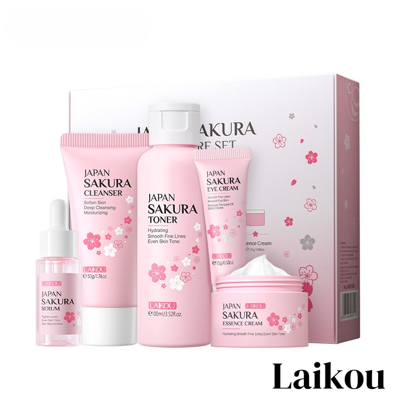 LAIKOU Japán Cseresznyevirág-kivonatos Arcápoló Szett
